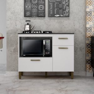 BALCÃO COOKTOP BRANCO - TERESINA 1,50