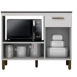 Alternative view of BALCÃO COOKTOP BRANCO - TERESINA 1,50