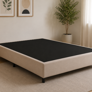CAIXA BOX CASAL INTEIRA BEGE SUEDE - ALTO NIVEL