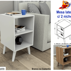 MESA LATERAL BRANCA - APUNTO 0,33cm QUEIMA DE ESTOQUE