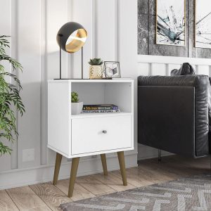 MESA RETRO LATERAL NICHO+GAV BRANCO - BECHARA QUEIMA DE ESTOQUE