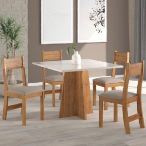 MESA SALINI COM 4 CADEIRAS BRISA