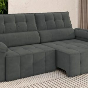 ESTOFADO SANTORINI TITANIUM - BEST HOUSE  2,20 SLIM QUEIMA DE ESTOQUE
