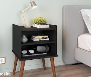MESA DE CABECEIRA AROMA SEM GAVETA PRETO - FIORELLO 0,41