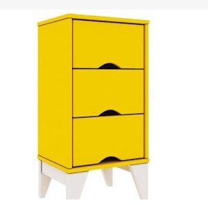 MESA DE CABECEIRA TWISTER 3 GAV AMARELO/BRANCO - TCIL 0,36 QUEIMA DE ESTOQUE