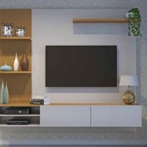 PAINEL HOME SUSPENSO MONTANA OFF/CINAMOMO  - VALDEMÓVEIS 2,00cm