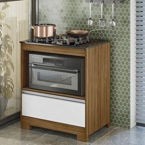BALCÃO PARA COOKTOP NT3110 FREIJO/BRANCO -  NOTAVEL 0,75