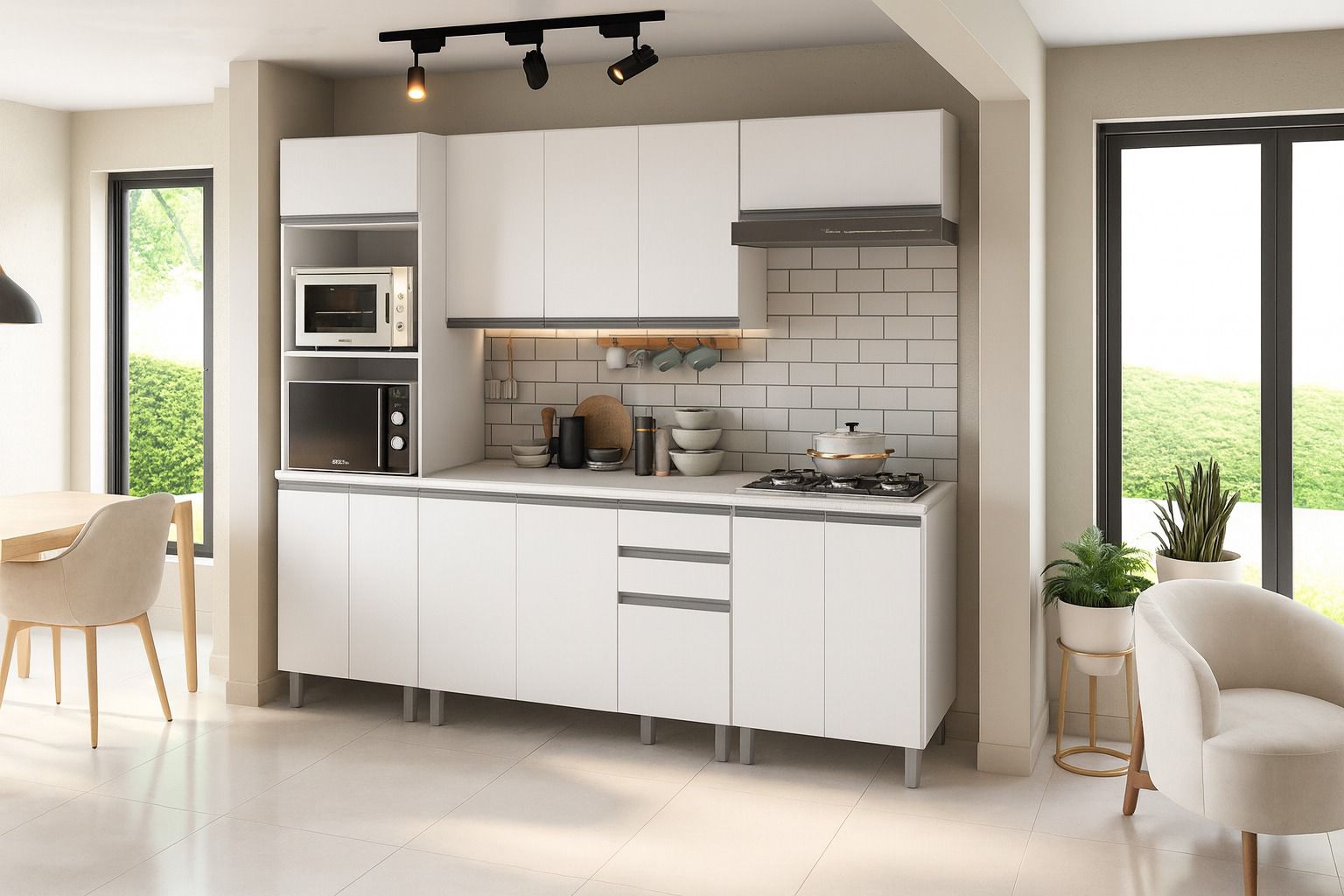 COZINHA VOLLARE BRANCO 02 5 PEÇAS 3,30 CM - FIORELLO
