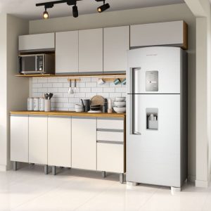 COZINHA VOLLARE 01 5 PEÇAS 3,30 CM FREIJO/OFF- FIORELLO