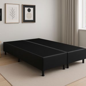 CAIXA BOX QUEEN CORINO PRETO - ALTO NIVEL