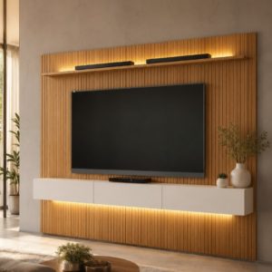 PAINEL CURITIBA FRISADO 2,24 COM NICHO E LED DUPLA