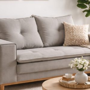 ESTOFADO LIVING 1,60CM 3075 CAPARAO CINZA - LUFER
