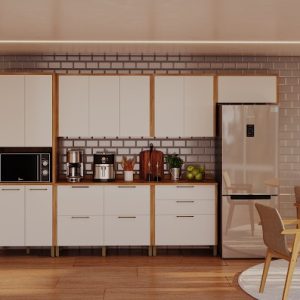 COZINHA NOBRE COMPLETA 6 PEÇAS CINAMOMO/OFF 3,53CM - VALDEMOVEIS