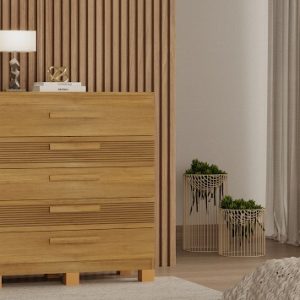 COMODA SABIA 5 GAVETAS CINAMOMO - VALDEMOVEIS 1,02CM