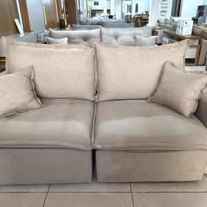 ESTOFADO SOFA CAMA SEM CAIXA FABIANA 2,00CM BEGE - ZARAT ESTOFADOS MOSTRUARIO
